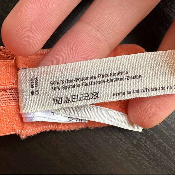 Intimately Free People Coral Orange Halter Floral Print Lace Bralette Size XS - Picture 5 of 8